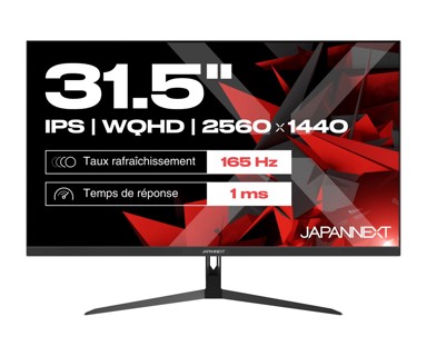 JAPANNEXT Monitor JN-IPS315WQHD165F / 31.5", 2560 x 1440, IPS, 165 Hz, crna